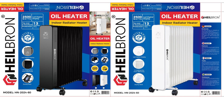 شوفاژ برقی ۱۳ پره هلیروبرون HN-2024-60
